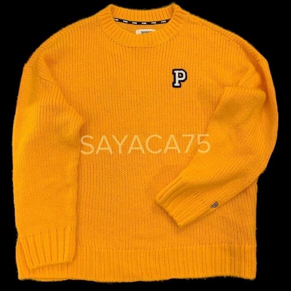 VS Pink  Crew Neck Logo Sweater pullover Large - Picture 2 of 6